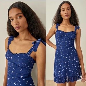 Reformation Christine Dress in starry night, size 2